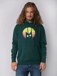 wat? Apparel Hoodie Sunset Cat Grün/Dunkelgrün