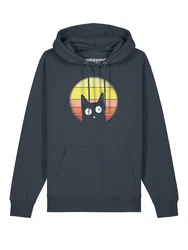 wat? Apparel Hoodie Sunset Cat Hellgrau/Dunkelgrau/Grau/Dunkelblau