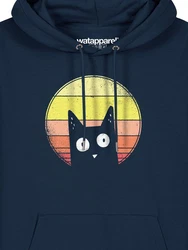 wat? Apparel Hoodie Sunset Cat Lila/Dunkelblau/Blau