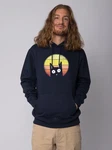 wat? Apparel Hoodie Sunset Cat Lila/Dunkelblau/Blau