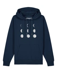 wat? Apparel Hoodie Moonphases Dunkelblau