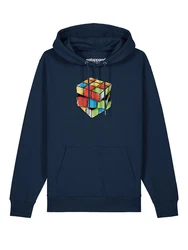 wat? Apparel Hoodie Pixel Zauberwürfel Blau/Dunkelblau/Hellblau/Mischfarben