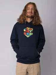 wat? Apparel Hoodie Pixel Zauberwürfel Blau/Dunkelblau/Hellblau/Mischfarben