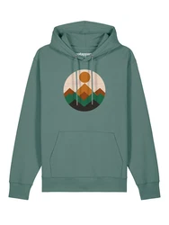wat? Apparel Hoodie Geometric Landscape (2) Grün/Dunkelgrün