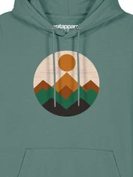 wat? Apparel Hoodie Geometric Landscape (2) Grün/Dunkelgrün