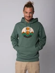 wat? Apparel Hoodie Geometric Landscape (2) Grün/Dunkelgrün