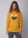 wat? Apparel Hoodie Geometric Landscape (2) Gelb/Braun/Orange