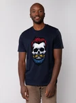 wat? Apparel T-Shirt Hipster Skull Dunkelblau/Grün