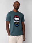wat? Apparel T-Shirt Hipster Skull Türkis/Grün/Blau