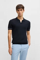 BOSS Strickpullover H-Jianluca (1-tlg) Dunkelblau/Blau