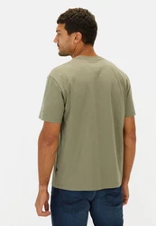 camel active T-Shirt aus Organic Cotton Dunkelgrün/Khaki