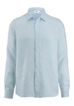 Hessnatur Outdoorhemd Regular (1-tlg) Hellblau/Blau