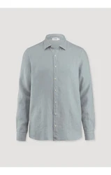 Hessnatur Outdoorhemd Regular (1-tlg) Grau/Hellblau/Hellgrau