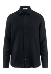 Hessnatur Outdoorhemd Regular (1-tlg) Schwarz/Dunkelgrau
