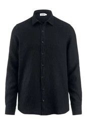 Hessnatur Outdoorhemd Regular (1-tlg) Schwarz/Dunkelgrau
