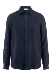 Hessnatur Outdoorhemd Regular (1-tlg) Dunkelblau/Hellblau