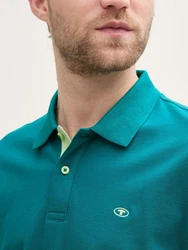 TOM TAILOR Poloshirt Grün/Türkis