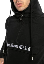 RedBridge Hoodie mit Half-Zip und hohem Kragen Schwarz/Lila/Rosa