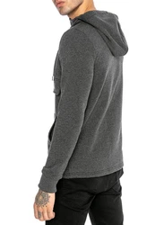 RedBridge Hoodie mit Half-Zip und hohem Kragen Dunkelgrau/Grau/Schwarz/Hellgrau
