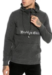 RedBridge Hoodie mit Half-Zip und hohem Kragen Dunkelgrau/Grau/Schwarz/Hellgrau