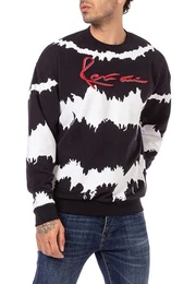 Sweatshirt mit aufflligem Muster Streetwear Pullover