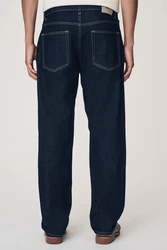Next Straight-Jeans Authentic Straight Fit Dunkelblau/Blau