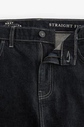 Next Straight-Jeans Authentic Straight Fit Dunkelblau/Blau