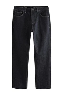 Next Straight-Jeans Authentic Straight Fit Dunkelblau/Blau