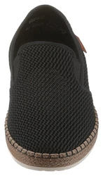 Rieker Espadrille Schwarz/Creme/Grau