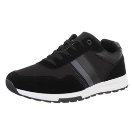 Herren Low-Top Freizeit Sneaker (88843914) Flach Sneakers in Schwarz