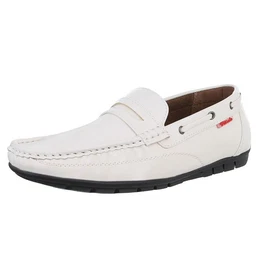 Herren Mokassins Freizeit Slipper (88843966) Flach Slipper in Wei