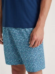 CALIDA Shorty Relax Imprint Blau/Dunkelblau/Türkis/Hellblau