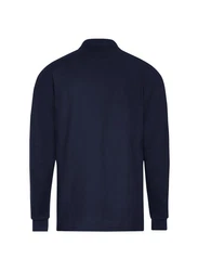 Trigema Poloshirt Langarm mit Armbündchen Dunkelblau/Blau/Lila