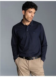 Poloshirt Langarm Poloshirt mit Armbndchen (1-tlg)