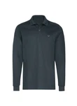 Trigema Poloshirt Langarm mit Armbündchen Blau/Dunkelblau/Hellblau