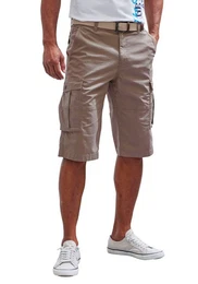 Cargobermudas aus elastischer Baumwollmischung mit Seitentaschen, 3/4 Shorts