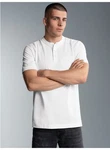 Trigema Poloshirt mit Stehkragen Weiß/Creme
