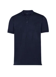 Trigema Poloshirt mit Stehkragen Dunkelblau