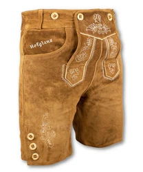 HOFGLANZ Shorts Braun/Beige/Rot
