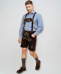 HOFGLANZ Shorts Dunkelbraun/Hellblau/Braun/Blau