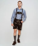 HOFGLANZ Shorts Dunkelbraun/Hellblau/Braun/Blau