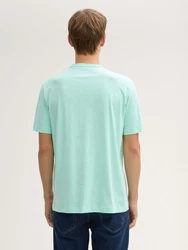 TOM TAILOR T-Shirt mit Logo Stickerei Grün/Hellgrün