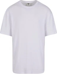 URBAN CLASSICS T-Shirt Organic Oversized Rib Tee Lila/Grau/Weiß