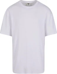 URBAN CLASSICS T-Shirt Organic Oversized Rib Tee Lila/Grau/Weiß