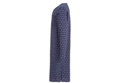Henry Terre Nachthemd Langarm Dunkelblau/Lila/Blau