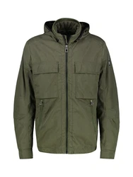 LERROS Outdoorjacke Blouson mit abnehmbarer Kapuze Dunkelgrün/Grün