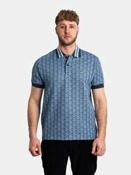 Lacoste Poloshirt Monogramm Polo Blau/Hellblau