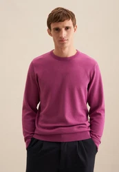 seidensticker Strickpullover Rundhals Rosa/Lila/Dunkelrot