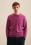 seidensticker Strickpullover Rundhals Rosa/Lila/Dunkelrot