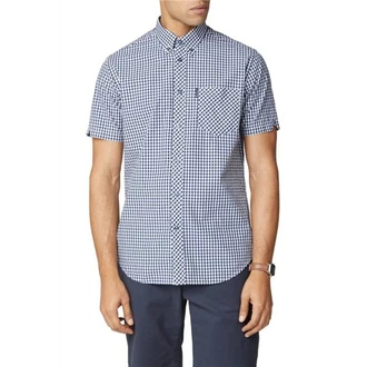 Ben Sherman SS Signature Core Hemd Hellblau/Blau/Dunkelblau